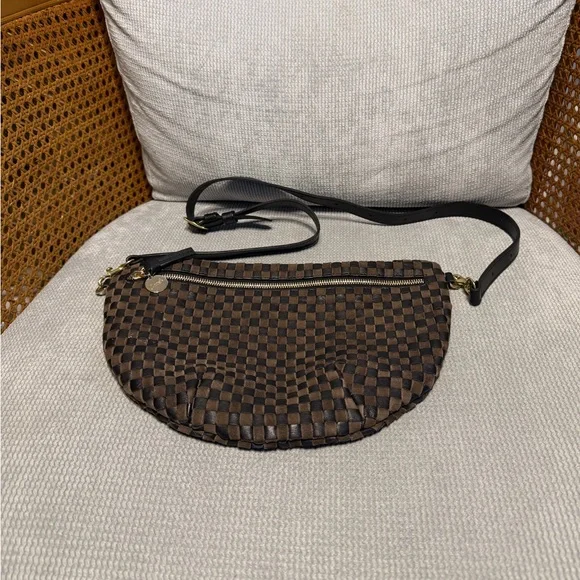 Clare V Grande Fanny Black and Brown Checkered - Picture 5 of 10